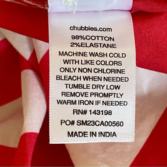 Chubbies The Uncle Sam USA Flag Patriotic Friday Short Sleeve Shirt Sz M NWT - Picture 12 of 16